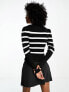 Only lightweight jumper in black and white stripe