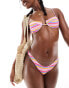 Bright Swimwear lola amalfi underwire stripe bikini top in pink