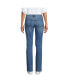 Petite Recover Mid Rise Straight Leg Blue Jeans