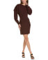 Ganni Ribbed Mini Dress Women's Brown Xs