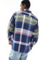 Tommy Hilfiger multi check linen shirt in navy