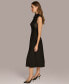 Women's Mock-Neck Faux-Leather-Trim Dress