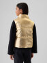 Kids Recycled Metallic Puffer Vest