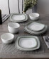 Colorscapes Layers Square Dinner Plate Set of 4, 10.75"