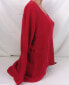 Style & Co Women's Scoop Neck Long Sleeve Hi Lo Ribbed Sweater Red L