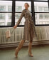 Women's Faux-Leather Snakeskin-Print Trench Coat