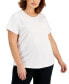 Plus Size Birdseye Mesh T-Shirt, Created for Macy's