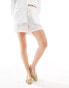 Vero Moda linen blend loose a line shorts co-ord in white