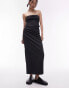 Topshop co-ord technical fabric maxi column skirt in black