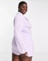 Saint Genies Plus blazer dress with zip sleeve detail in lilac