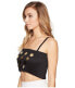 Kitty Joseph 168547 Womens Strappy Square Neck Crop Top Black Size Small