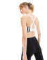 adidas Training TLRD impact high-support sports bra in white