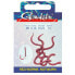 GAMAKATSU Booklet Red Worm 5260R Tied Hook 0.250 mm