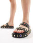 Azalea Wang Rajah gem embellished sandals in black