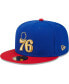 Men's Royal, Red Philadelphia 76ers Gameday Gold Pop Stars 59FIFTY Fitted Hat