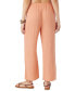 Juniors' Brenda Cotton Gauze Wide-Leg Pants