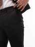 Topman skinny textured suit trousers in black