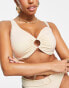 Ivory Rose Fuller Bust one shoulder top with removable pads in gold shimmer