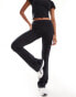 ASOS 4505 slim kick flare legging in soft touch fabric in black