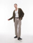 Topman relaxed fit brushed cardigan in khaki