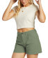 Juniors' Leia Denim Carpenter Shorts