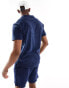 Polo Ralph Lauren icon logo pocket spa terry polo in navy CO-ORD