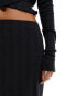 Mango tie front co-ord skirt in black