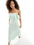 Vila Bridesmaid frill top cami maxi dress in mint green