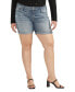 Plus Size Boyfriend Luxe Stretch Mid Rise Short