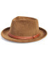 Men's Faux-Suede Belted Fedora