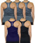 Women's Moisture Wicking Racerback Tanks-5 Pack