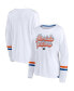 Women's White Florida Gators Retro Power Striped Long Sleeve T-shirt