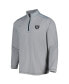 Men's Gray Las Vegas Raiders On Deck IslandZone Half-Zip Pullover Jacket