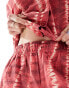 Rhythm sahara tie dye short co-ord in red