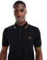 Fred Perry twin tipped polo shirt in black