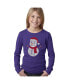 Child Christmas Snowman - Girl's Word Art Long Sleeve T-Shirt