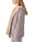 Reversible Hi-Pile Hooded Sherpa Cardigan Sweater