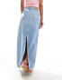 Tommy Jeans Claire denim maxi skirt in light wash