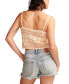 Women's Cotton Crochet Tie-Front Tank