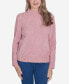 Women's Classic Chenille Diamond Stitch Turtleneck Sweater