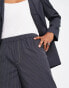 COLLUSION straight pinstripe trousers in navy co-ord