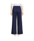 Women's High Rise Crisp Poplin Chino Wide Leg Pants