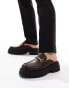 ASOS DESIGN chunky mule loafers in brown