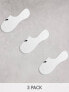 adidas Originals adicolor Trefoil 3 pack no show socks in white