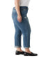 Plus Size Mid Rise Roll-Cuff Boyfriend Jeans