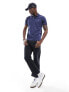 Polo Ralph Lauren icon logo pima cotton polo slim fit in navy marl