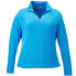 Page & Tuttle Contrast Stitch Quarter Zip Layering Pullover Womens Blue Casual A