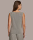 Donna Karan Women's Asymmetric Neckline Sleeveless Top