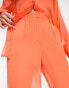 NA-KD – Hose aus transparentem Material in Orange mit weitem Bein, Kombiteil