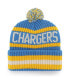 Men's Powder Blue Los Angeles Chargers Bering Cuffed Knit Hat with Pom